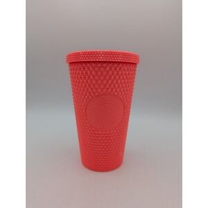 Starbucks Summer 2022 Studded Dragon Fruit 16oz Grande Tumbler Cup‎ Coral Pink